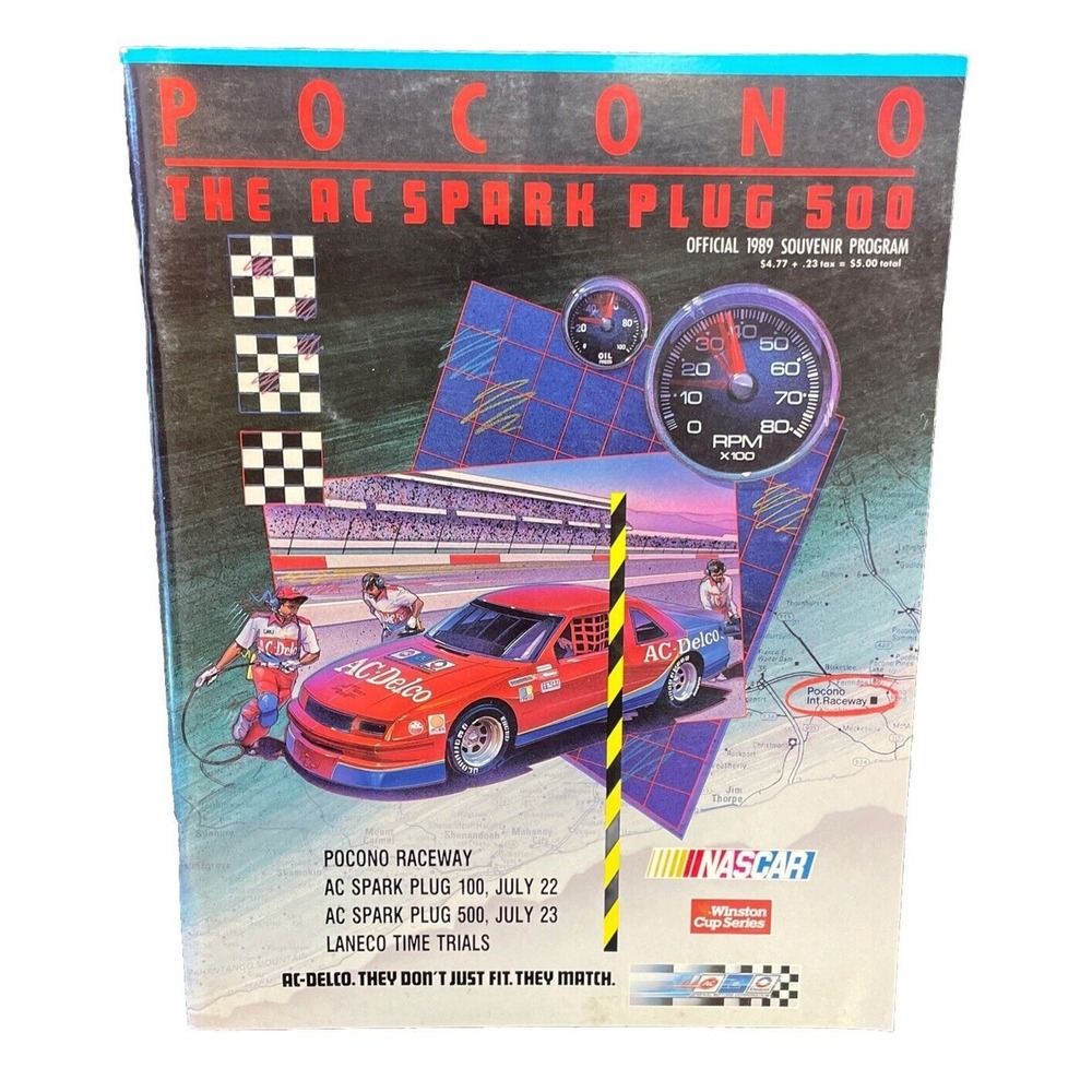Pocono Raceway The AC Spark Plug 500 1989 Nascar Souvenir Program